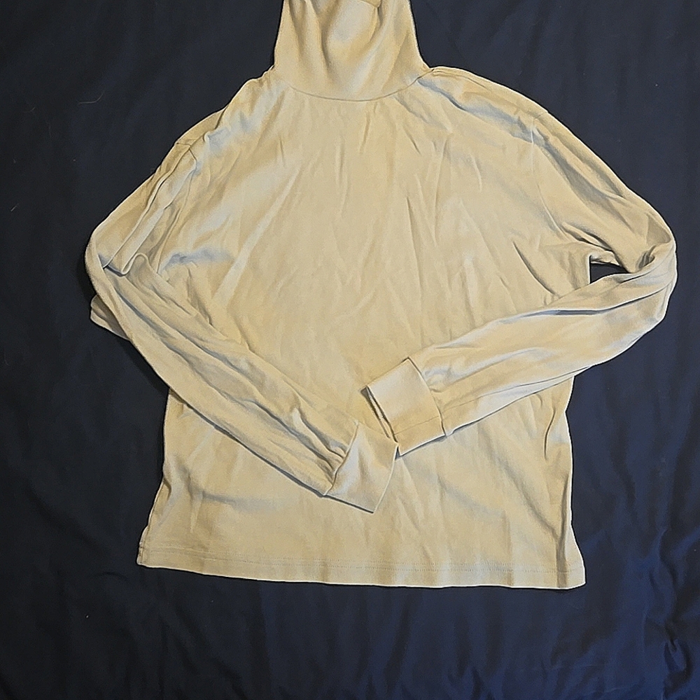 Cotton turtleneck-light blue Size large